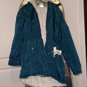 Girl’s Blue Quilted Jacket